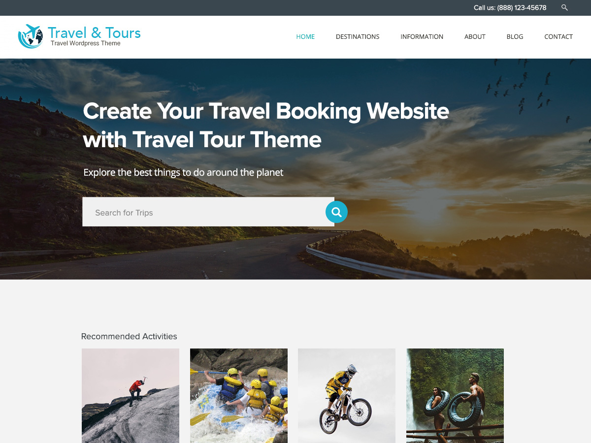 travel-tour free wordpress theme