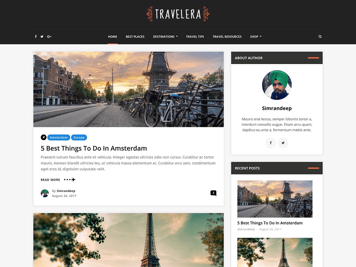 travelera-lite free wordpress theme