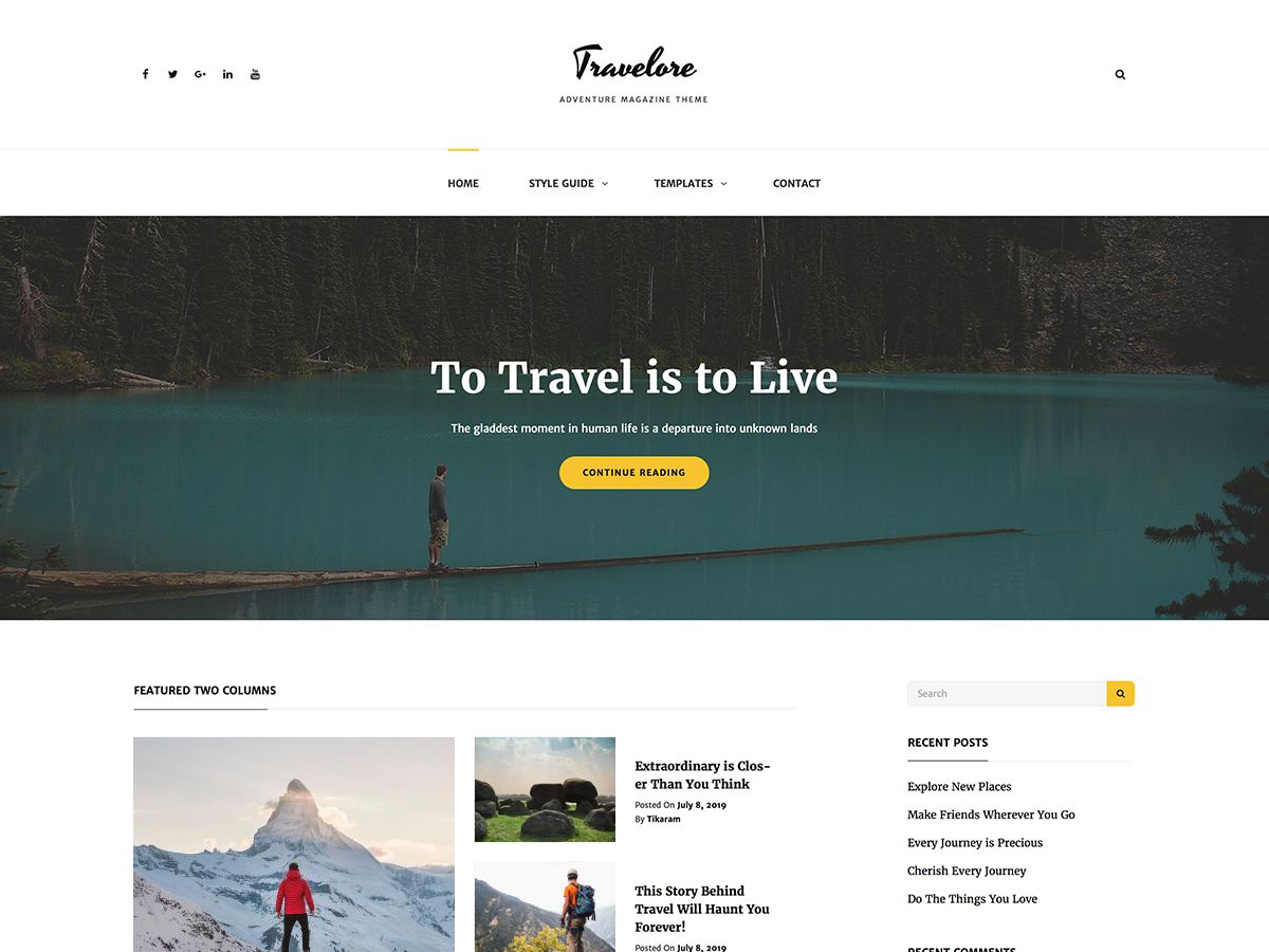 travelore free wordpress theme