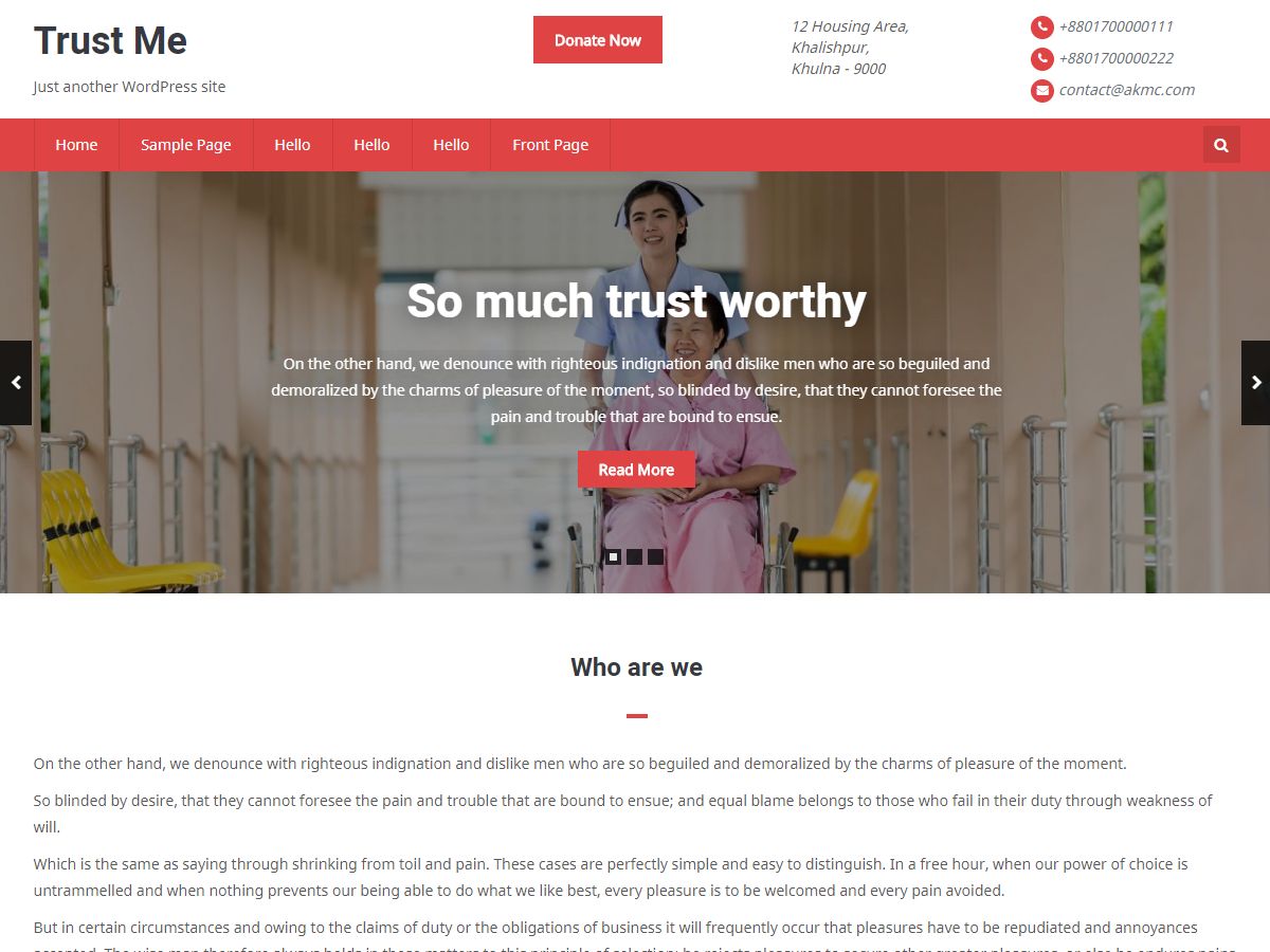 trust-me free wordpress theme
