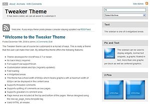 tweaker free wordpress theme