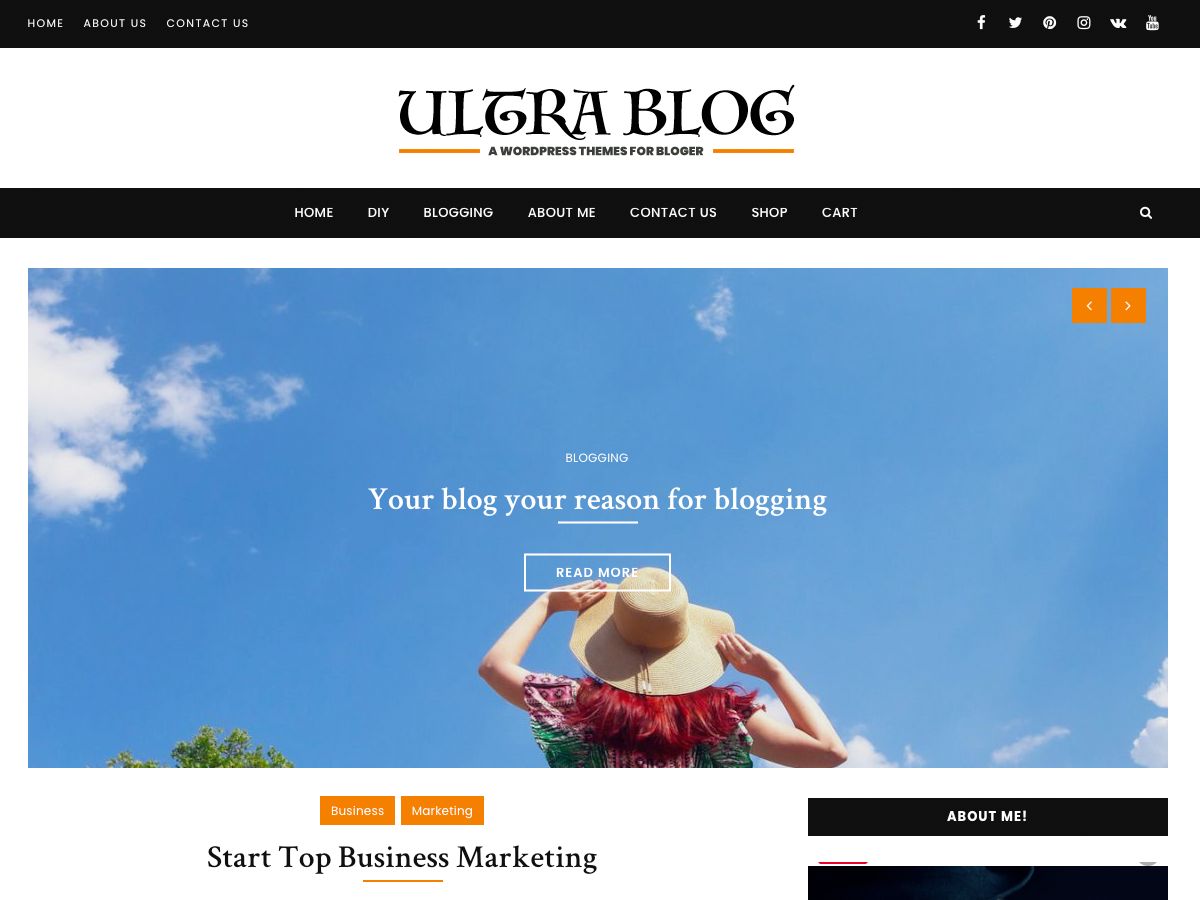 ultra-lite-blog free wordpress theme