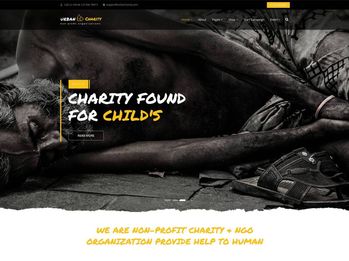 urban-charity free wordpress theme