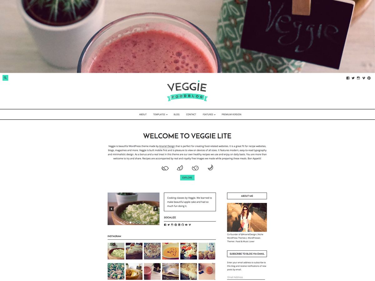 veggie-lite free wordpress theme