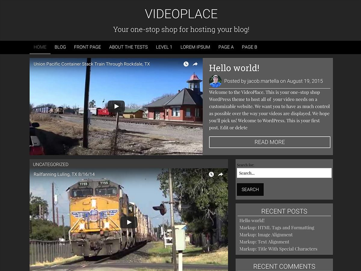 videoplace free wordpress theme