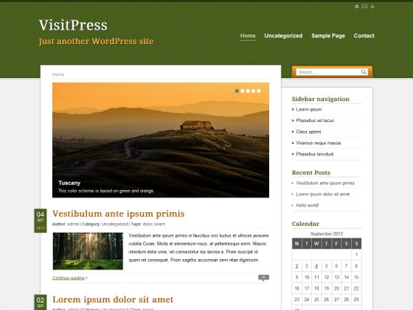 visitpress free wordpress theme