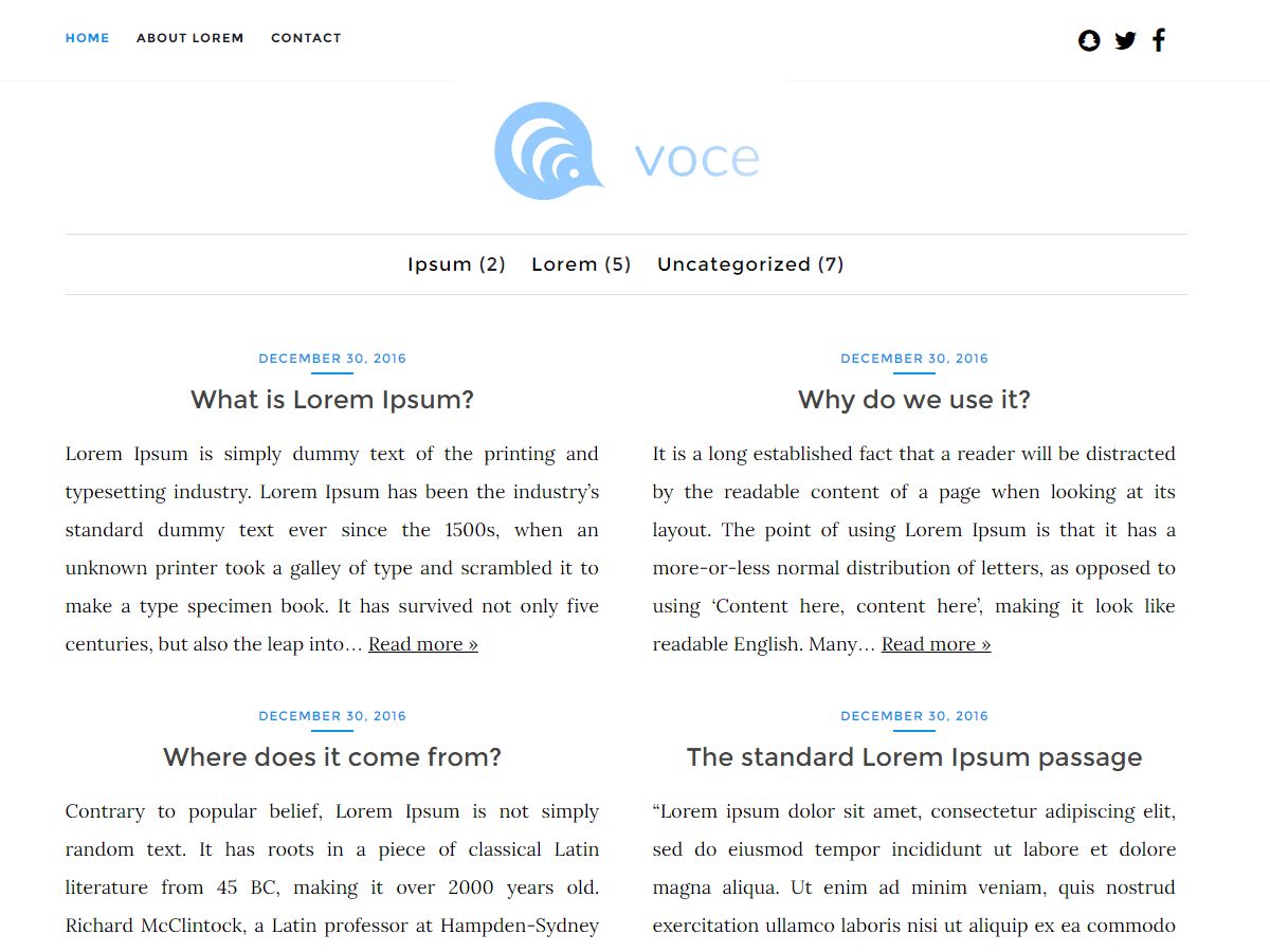 voce free wordpress theme