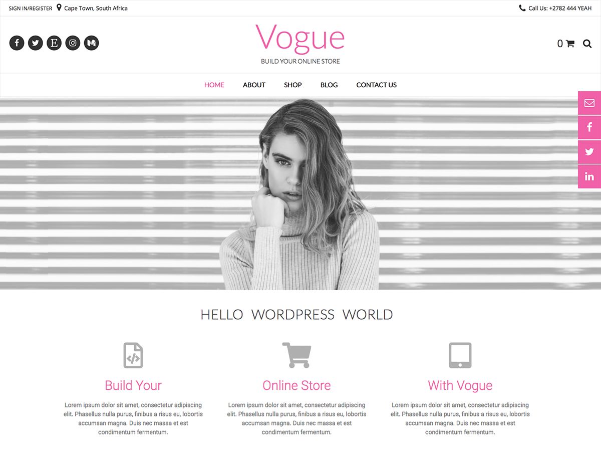 vogue free wordpress theme