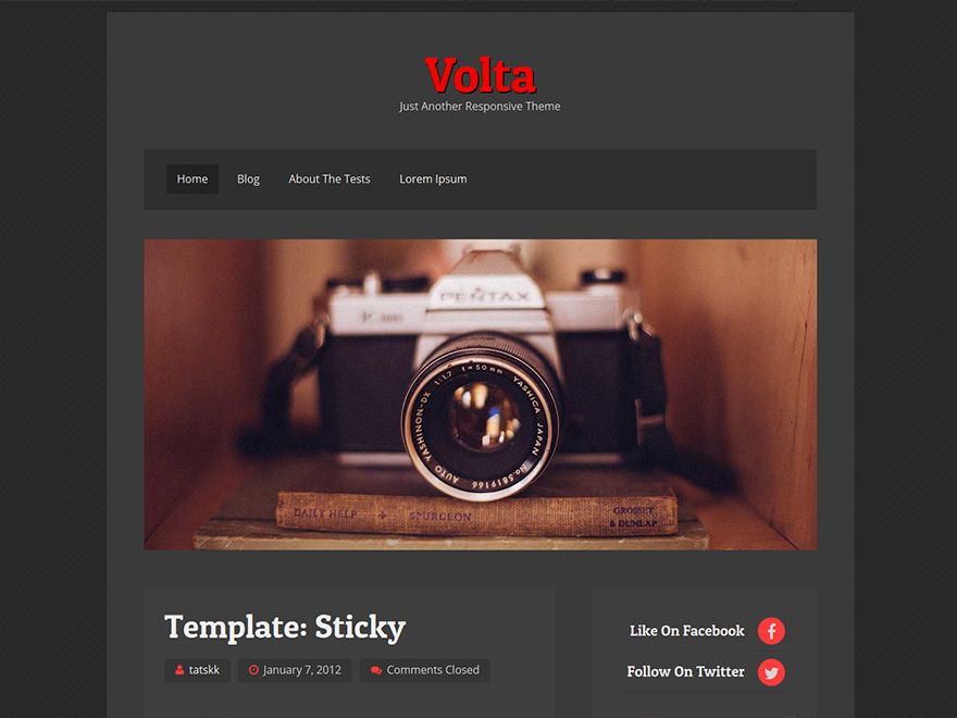volta free wordpress theme