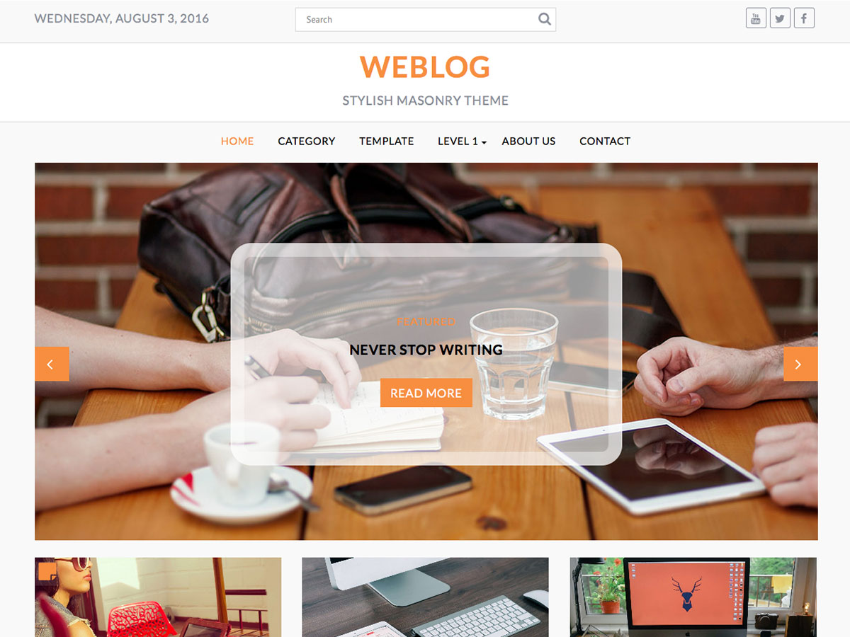 weblog free wordpress theme