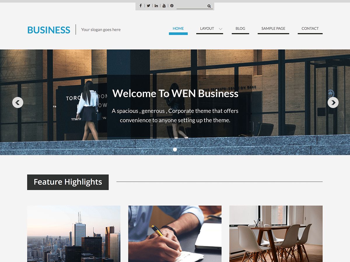 wen-business free wordpress theme