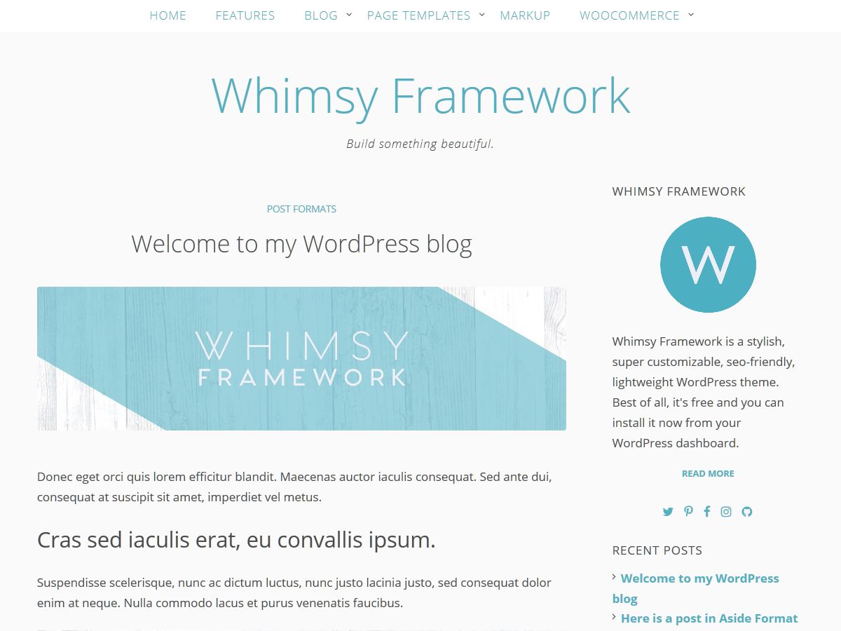 whimsy-framework free wordpress theme