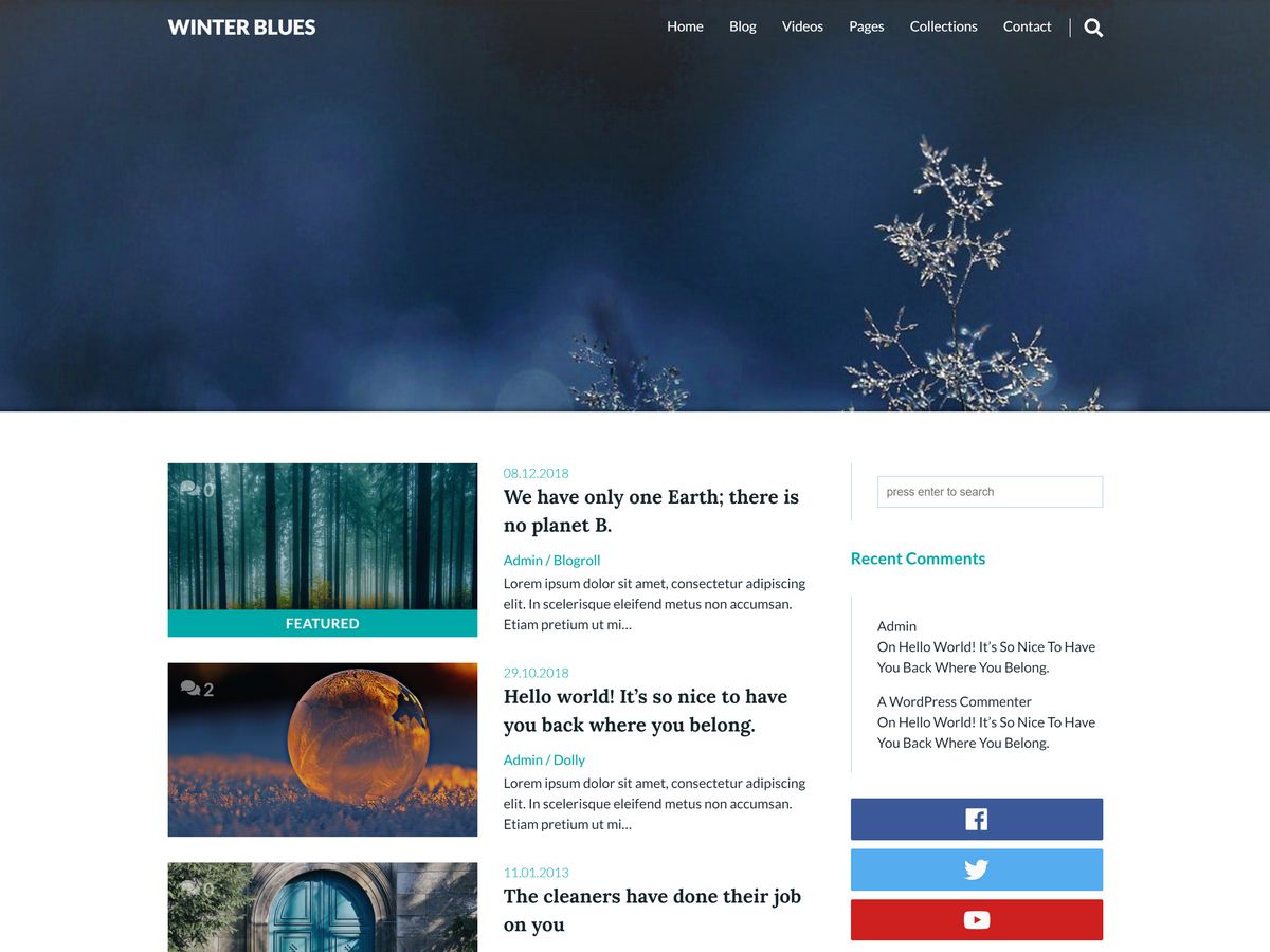 winter-blues free wordpress theme