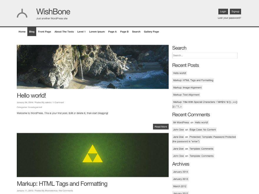 wishbone free wordpress theme