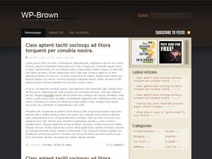wp-brown free wordpress theme