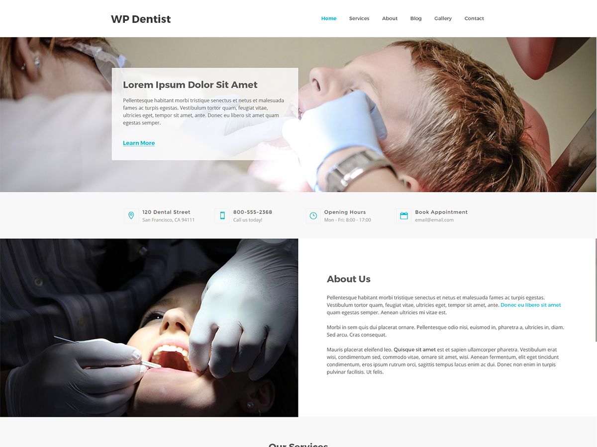 wp-dentist free wordpress theme