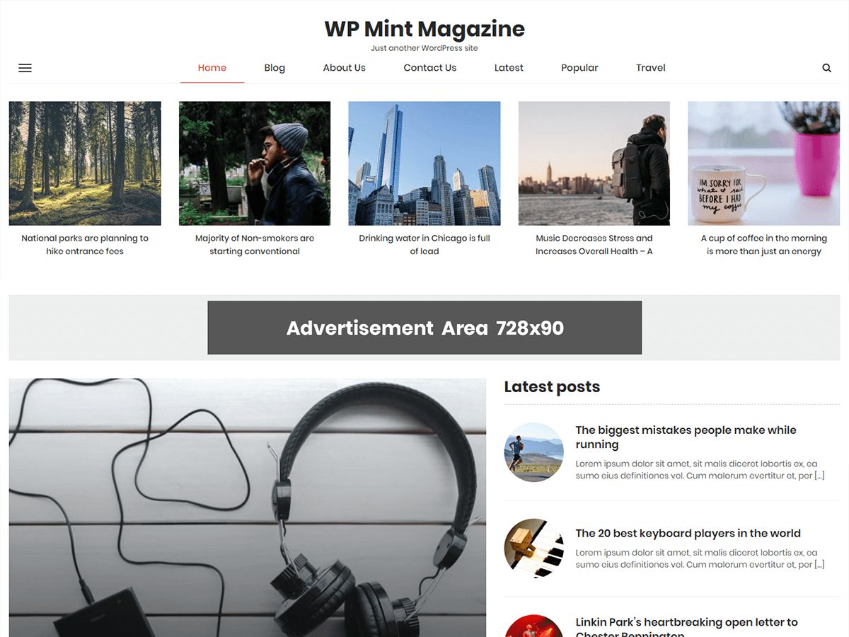 wp-mint-magazine free wordpress theme