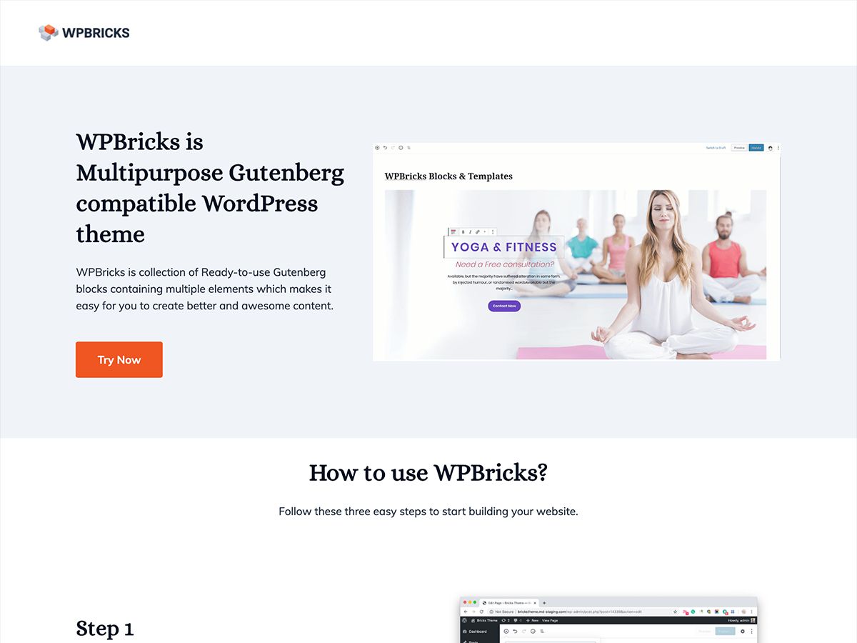 wpbricks free wordpress theme