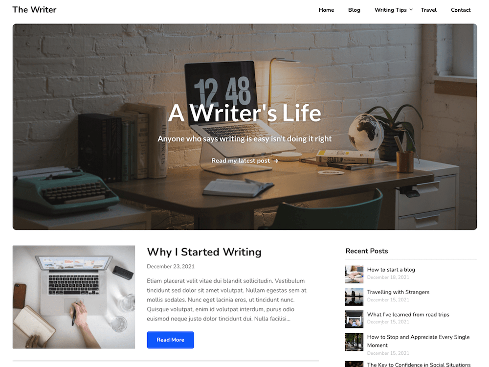 write-n-blog free wordpress theme