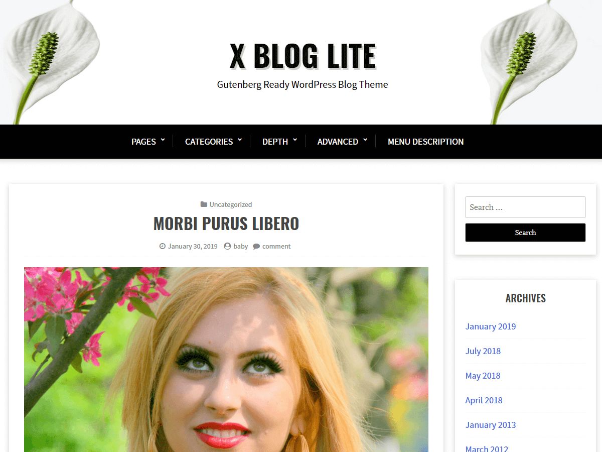x-blog-lite free wordpress theme