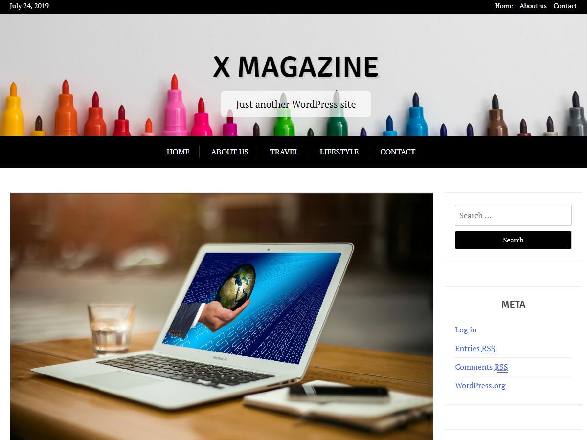 x-magazine free wordpress theme