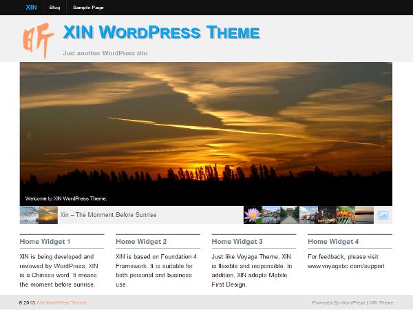 xin free wordpress theme