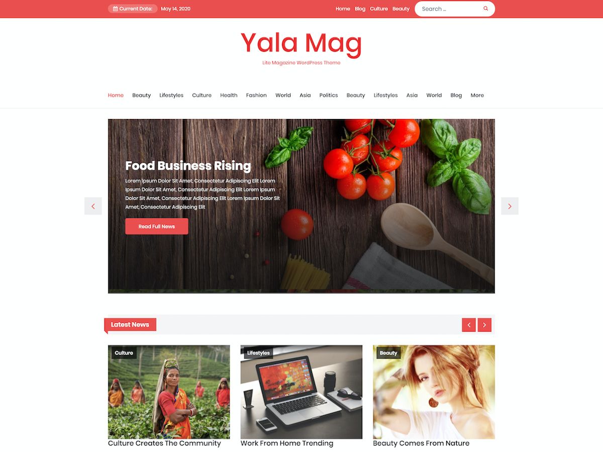 yala-mag free wordpress theme