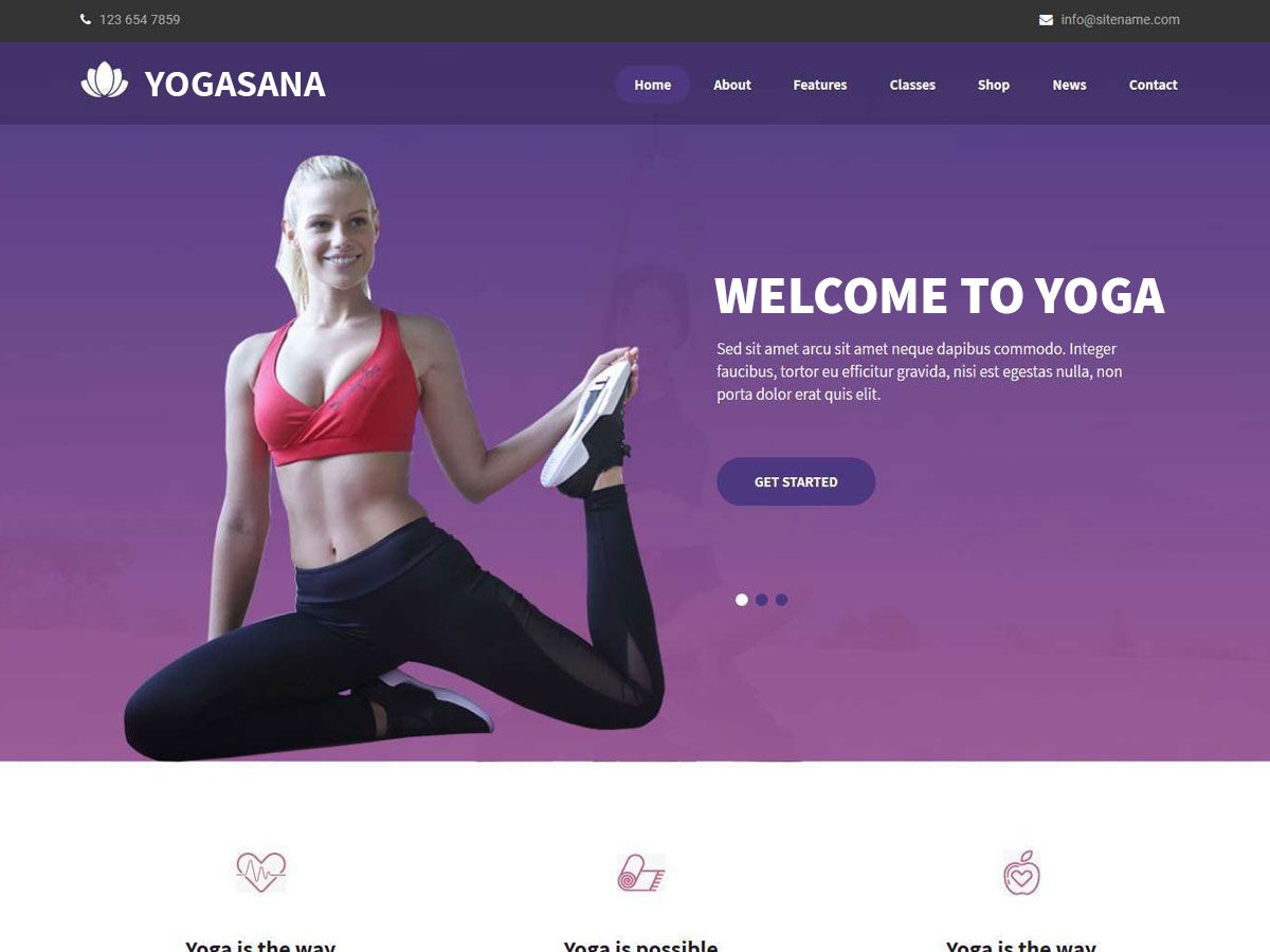 yogasana-lite free wordpress theme