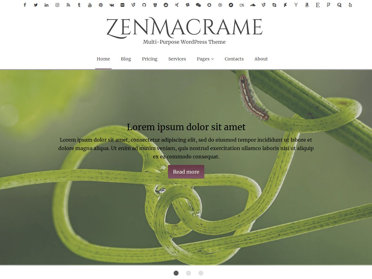 zenmacrame free wordpress theme