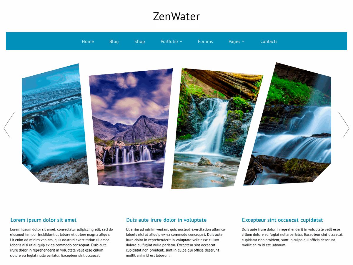 zenwater free wordpress theme
