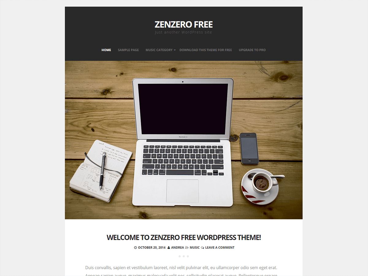 zenzero free wordpress theme