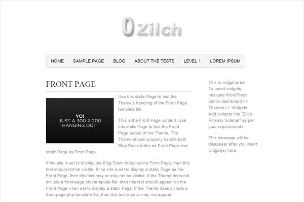zilch free wordpress theme